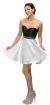Strapless Sweetheart Two Tone Short Homecoming Party Dress in an alternative image